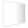 vidaXL LED Baðherbergisspegill Hvítur 60x8,5x37 cm Samsettur Viður