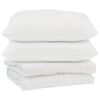 vidaXL S&aelig;ng me&eth; kodda 3 pcs Hv&iacute;tt Microfleece