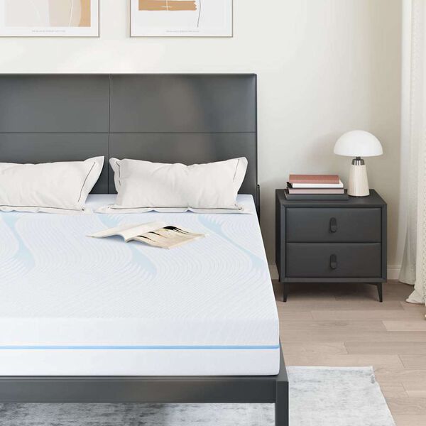 vidaXL Dýna Hvítt 160 x 200 cm Froða