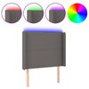 vidaXL LED h&ouml;fu&eth;gafl Gr&aacute;tt 103x16x118/128 cm Le&eth;url&iacute;ki