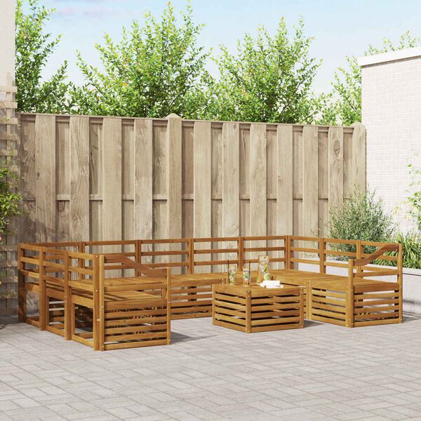 vidaXL S&oacute;fasett 10 pcs N&aacute;tt&uacute;rulegur Hrein akas&iacute;utr&eacute;