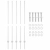vidaXL Gir&eth;ingarp&oacute;stur 5 pcs Silfur 140 cm St&aacute;l