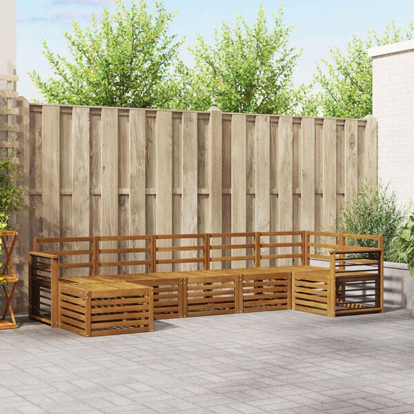 vidaXL S&oacute;fasett 7 pcs N&aacute;tt&uacute;rulegur Hrein akas&iacute;utr&eacute;