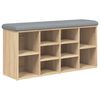 vidaXL Sk&oacute;bekkur Sonoma Eikarlitur 102x32x50 cm Samsettur Vi&eth;ur