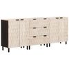 vidaXL Vi&eth;beinteyfla 3 pcs Hv&iacute;ta &thorn;vott &aacute;fer&eth; 180 x 33 x 75 cm