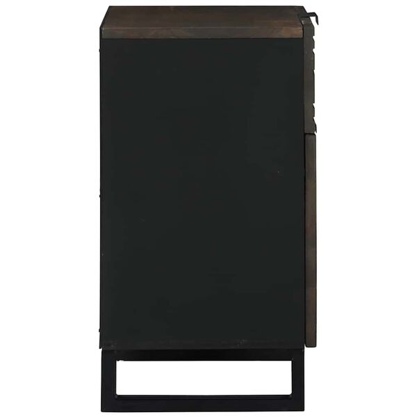 vidaXL Noat&ouml;flu sk&aacute;pur Valhnota 50 x 33 x 60 cm Gegnheill akas&iacute;uvi&eth;ur