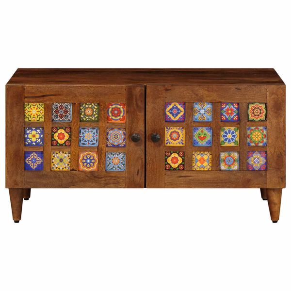 vidaXL S&oacute;fabor&eth; Br&uacute;nn 80 x 50 x 40 cm Hart mang&oacute;tr&eacute;