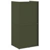 vidaXL Eldiviðargrind Olive Green 40x30x80 cm Kaldvalsað stál