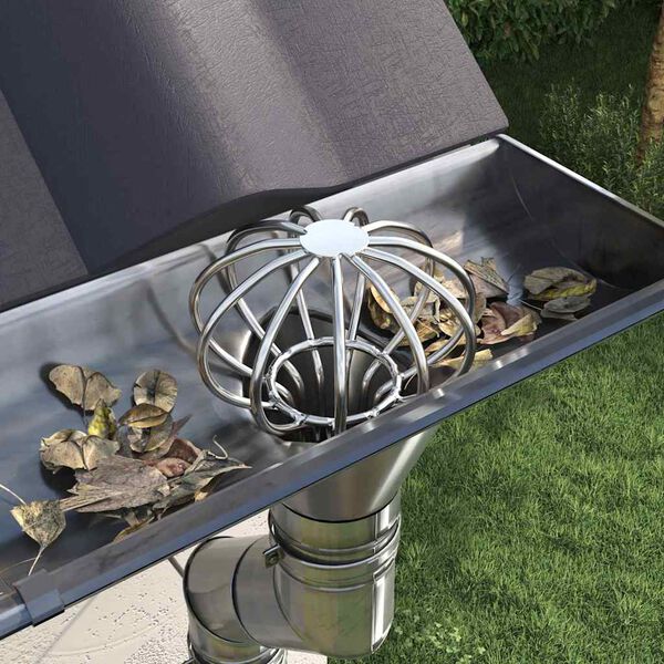 vidaXL &THORN;akrennu laufv&ouml;rn 2 pcs Silfur 50 mm Ry&eth;fr&iacute;tt St&aacute;l