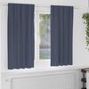 vidaXL Svartgard&iacute;nur me&eth; hringjum 2 pcs Antras&iacute;t 175 x 140 cm