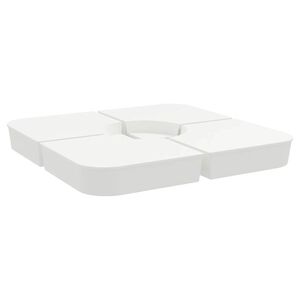 vidaXL 4 stykki sólhlífargrunnsett fyrir krossstand sólhlíf 100 kg PP