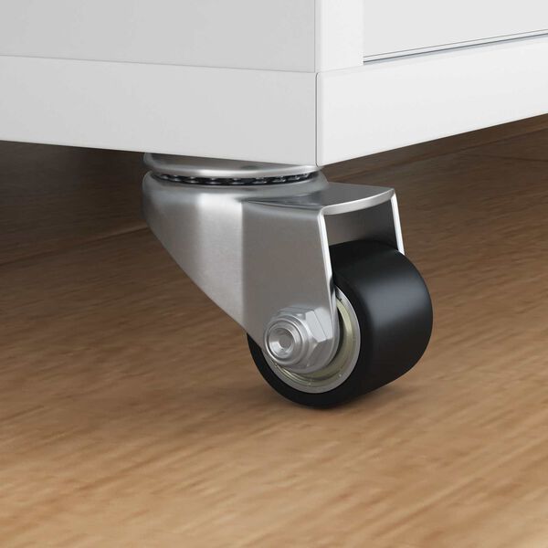 vidaXL Hj&oacute;l 2 pcs Silfur 50 mm N&aelig;lon