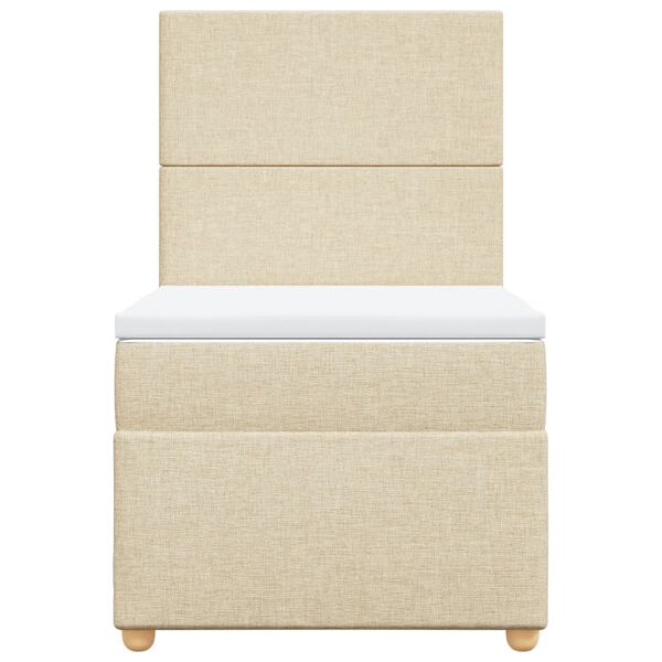 vidaXL H&oacute;lfa&eth; Springr&uacute;m me&eth; D&yacute;nu Rj&oacute;ma 100x200 cm Tauefni