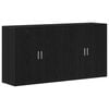 vidaXL Vi&eth;beinteyfla 2 pcs Svartur Eik 79 x 38 x 80 cm Samsettur vi&eth;ur