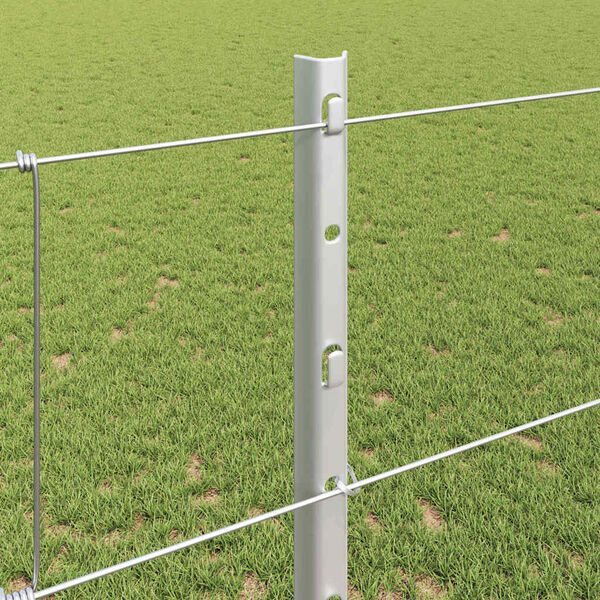 vidaXL Gir&eth;ing me&eth; p&oacute;st Silfur 1,2 x 50 m St&aacute;l