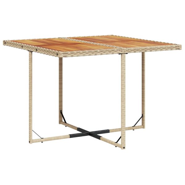 vidaXL 5 Hluta Gar&eth;bor&eth;sett me&eth; Sessum Drappa&eth; P&oacute;l&yacute;rattan