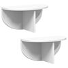 vidaXL Vegghylla Vegghengt 2 pcs Hv&iacute;tt 38 x 19 x 19 cm Samsettur vi&eth;ur