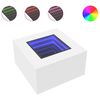 vidaXL S&oacute;fabor&eth; me&eth; LED-lj&oacute;sum Hv&iacute;tt 60x60x40 cm Samsettur Vi&eth;ur