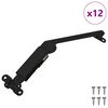 vidaXL Lokalstu&eth;ningshengill 12 pcs Svartur 192 x 32 x 50 mm St&aacute;l