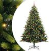 vidaXL Gervi li&eth;a&eth;ur j&oacute;latr&eacute; 300 LED lj&oacute;s Gr&aelig;nn 210 cm PVC og PE