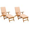 vidaXL Fellandi og samanbrj&oacute;tanlegur s&oacute;larst&oacute;ll 2 pcs 55 x 146 x 91 cm