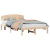 vidaXL Ramsv&iacute;k me&eth; h&ouml;fu&eth;gafl N&aacute;tt&uacute;rulegur 120 x 190 cm Solid furuhikk