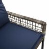 vidaXL &Uacute;tibekkur Gery og Navy 118 x 55 x 82 cm PE rattan og efni