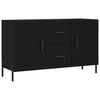 vidaXL Skenkur Svartur 100x36x60 cm Samsettur Vi&eth;ur
