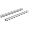 vidaXL Sk&aacute;pstangir 2 pcs Silfur 764 x 15 x 29 mm &Aacute;lblenda