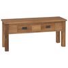 vidaXL Forstofubekkur Gegnheill Tekkvi&eth;ur 90x30x40 cm