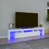 vidaXL Sj&oacute;nvarpssk&aacute;pur me&eth; LED-Lj&oacute;sum Hv&iacute;tur 200x36,5x40 cm