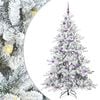 vidaXL Gervi hengdu j&oacute;latr&eacute; me&eth; 300 LED Hv&iacute;tt 180 cm PVC og St&aacute;l