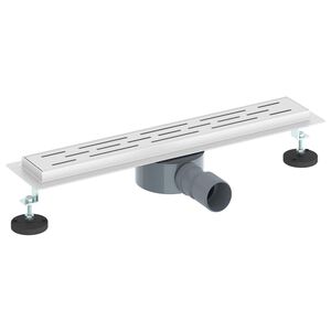 vidaXL Sturtu fr&aacute;rennsli me&eth; gleri me&eth; 360&deg; s&yacute;rum Silfur 50 cm