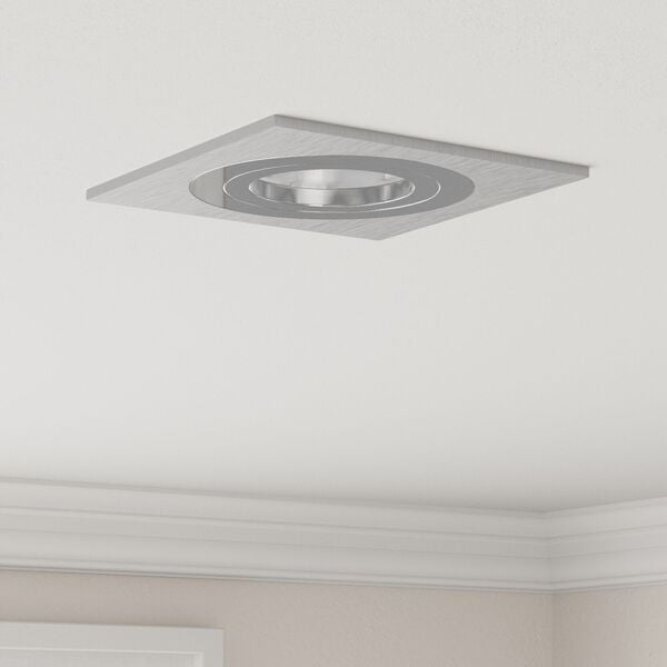 vidaXL Spotlight 24 pcs Silfur 9 x 9 x 2 cm Ál