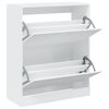 vidaXL Sk&oacute;sk&aacute;pur Hv&iacute;tur 80x34x96,5 cm Samsettur Vi&eth;ur