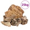 vidaXL Drekasteinar 25 kg Br&uacute;nir 5-30 cm