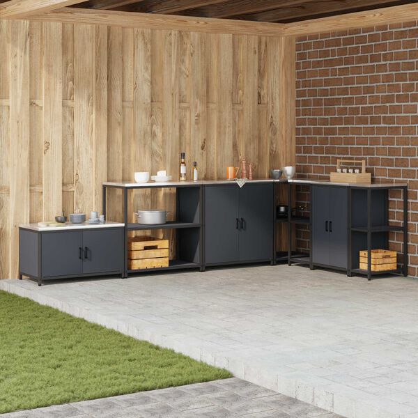 vidaXL Eldh&uacute;s geymsla me&eth; hillu Silfur 60 x 50 x 92 cm St&aacute;l