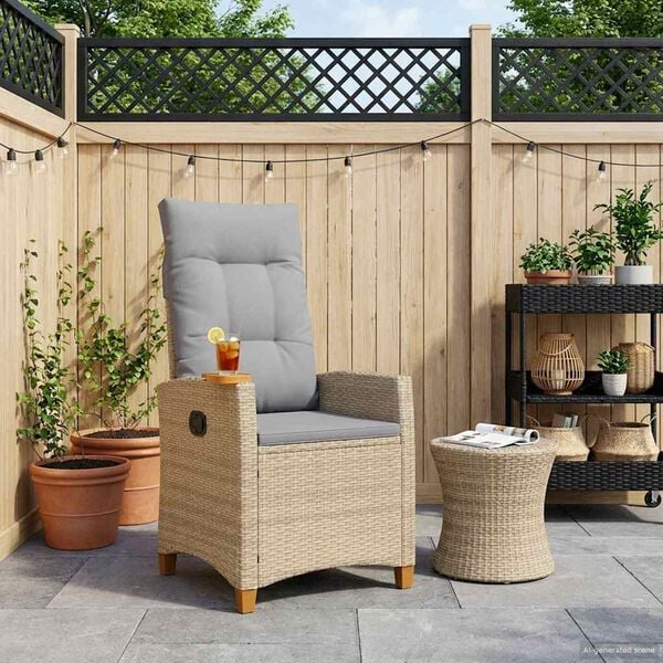 vidaXL H&aelig;gindast&oacute;ll me&eth; tepl&ouml;gu me&eth; p&uacute;&eth;i 62 x 64 x 112 cm p&oacute;l&yacute;rattan