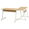 20133 vidaXL Corner Desk L-Shaped Oak