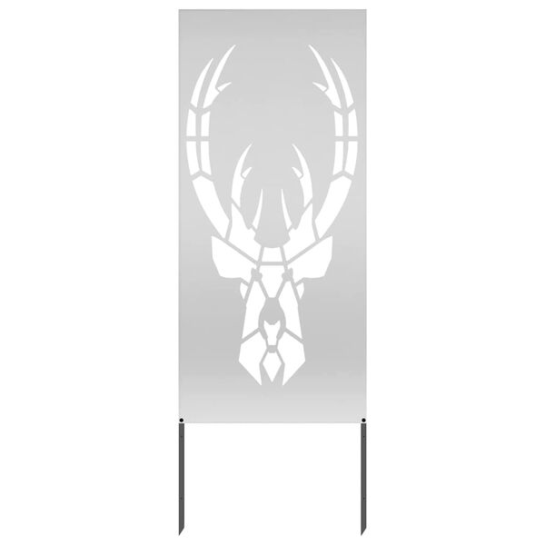 vidaXL Garðs búnað skjár Dýramynstur Silfur 50 x 140 cm Sinkhúðað stál