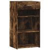 vidaXL Skenkur Reyklitu&eth; Eik 50x42,5x93 cm Samsettur Vi&eth;ur