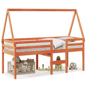 vidaXL H&aacute;svefn R&uacute;m &aacute;n D&yacute;nu Vaxbr&uacute;n 90x200 cm Gegnheil Fura