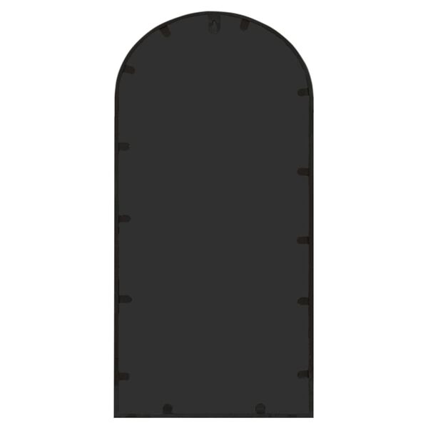 vidaXL Garðspegill Svartur 70x30 cm Járn Fyrir Útinotkun