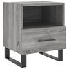 vidaXL N&aacute;ttbor&eth; Gr&aacute;tt Sonoma 40x35x47,5 cm Samsettur Vi&eth;ur