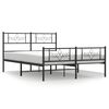 vidaXL R&uacute;mgrind &uacute;r M&aacute;lmi &aacute;n D&yacute;nu me&eth; F&oacute;tagafli Sv&ouml;rt 160x200 cm