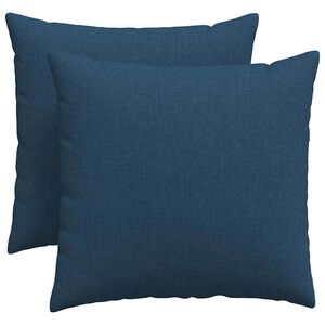 vidaXL S&oacute;fap&uacute;&eth;ar 2 pcs Bl&aacute;r 50 x 50 cm d&uacute;kur