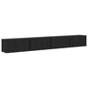 vidaXL Sj&oacute;nvarpssk&aacute;pasett Vegghengt 4 pcs Svartur Eik 60 x 30 x 30 cm