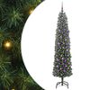 vidaXL Gervi j&oacute;latr&eacute; me&eth; 300 LED Gr&aelig;nn 180 cm PVC, st&aacute;l og plast