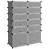 vidaXL Sk&oacute;grind Sv&ouml;rt 94x37x125 cm PP
