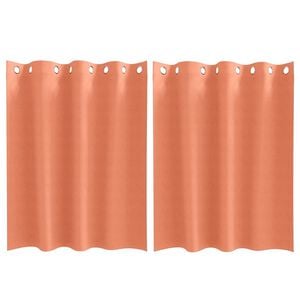 vidaXL Svartgard&iacute;nur me&eth; hringjum 2 pcs terracotta 140 x 140 cm